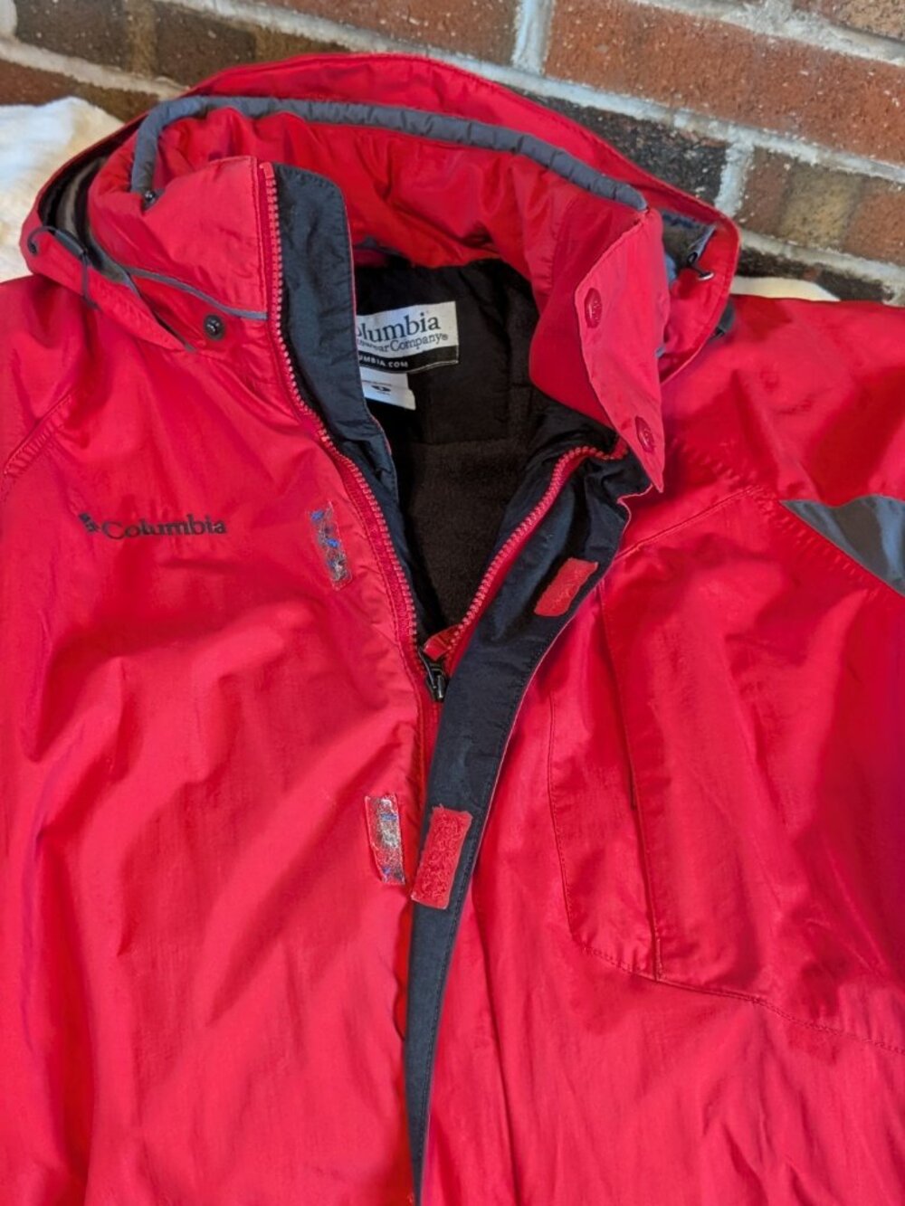 Columbia Sportswear Core Interchange 3-in-1 Winter Ski Jacket Red Gray - Picture 3 of 5